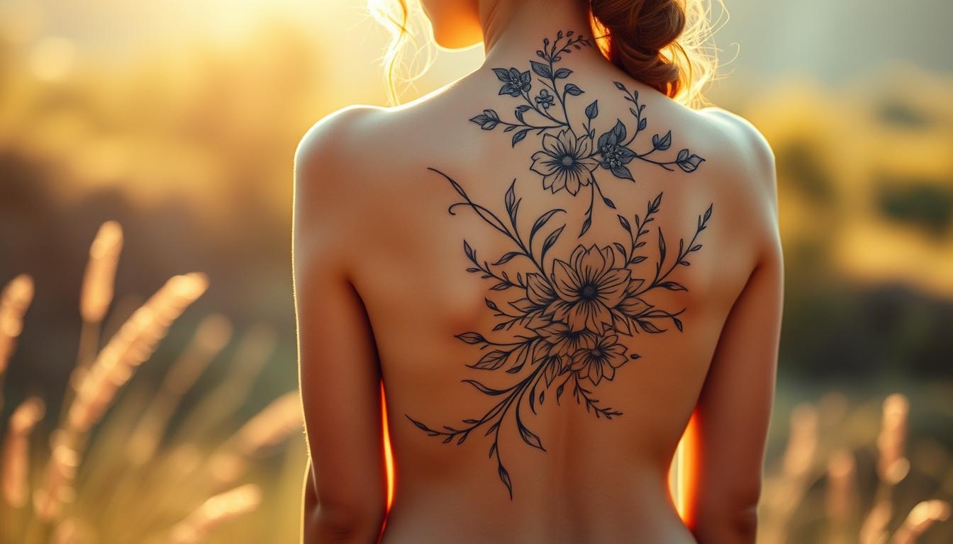 beautiful back tattoos for females