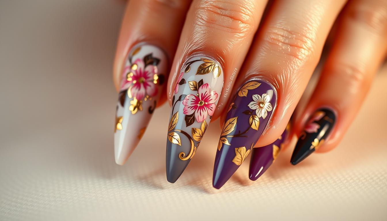 classy stiletto nails designs