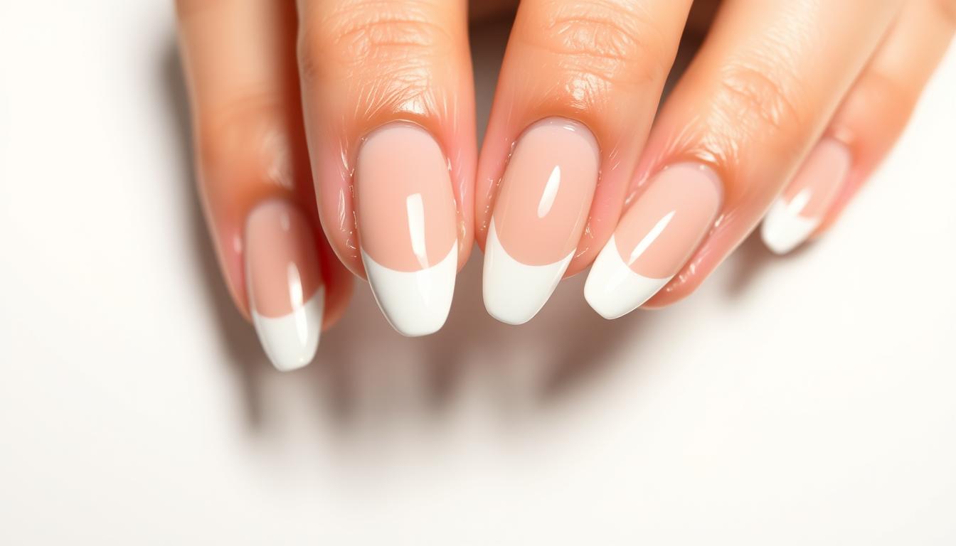 french tip stiletto nails