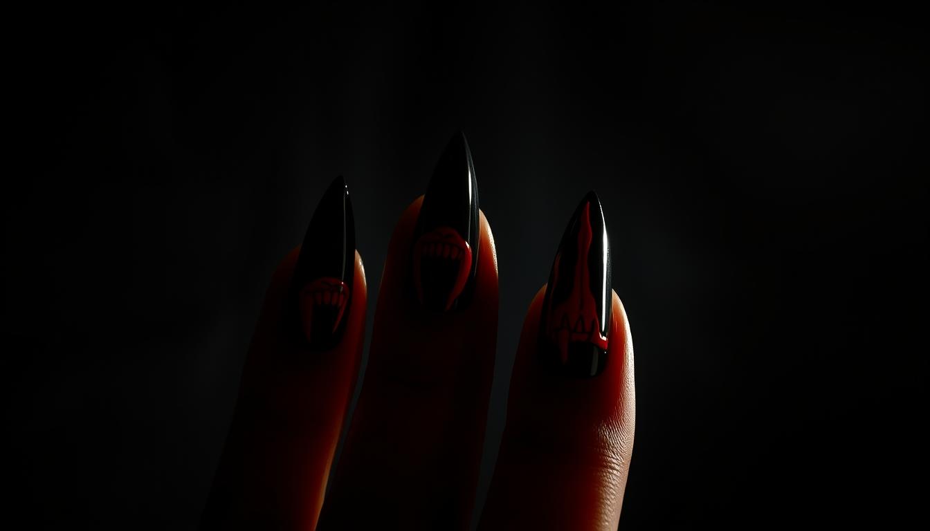 halloween nails stiletto