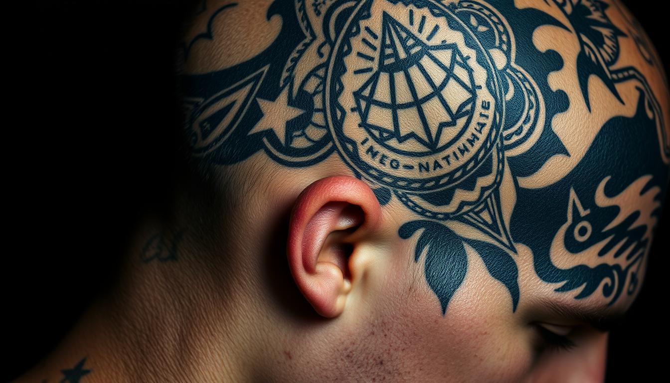 head tattoos for men