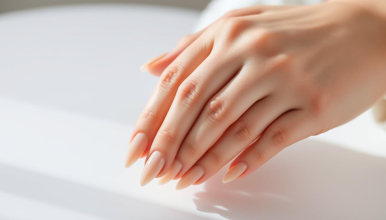 neutral stiletto nails
