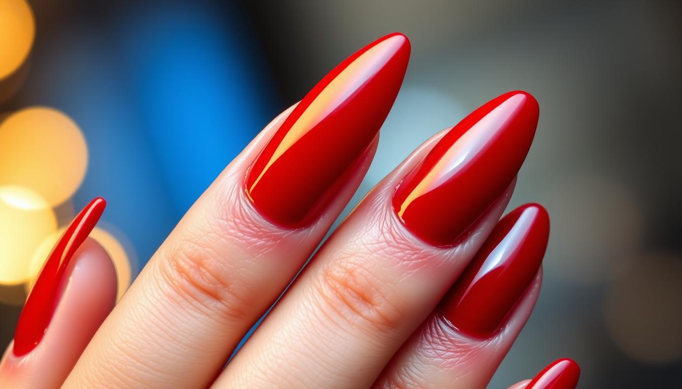 red stiletto nails