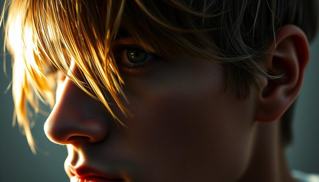 A close-up portrait of Justin Bieber, his face illuminated by soft, diffused natural lighting. His hair, which has undergone numerous color transformations over the years, is highlighted in exquisite detail. The strands glisten, revealing a sophisticated blend of warm honey and cooler ash tones that create a multidimensional, textured appearance. The focus is sharp, drawing the viewer's attention to the intricate play of light and shadow across Bieber's distinctive features, conveying a sense of intimacy and personal reflection. The background is softly blurred, keeping the emphasis firmly on the subject's captivating hair and expressive gaze. A close-up portrait of Justin Bieber, his face illuminated by soft, diffused natural lighting. His hair, which has undergone numerous color transformations over the years, is highlighted in exquisite detail. The strands glisten, revealing a sophisticated blend of warm honey and cooler ash tones that create a multidimensional, textured appearance. The focus is sharp, drawing the viewer's attention to the intricate play of light and shadow across Bieber's distinctive features, conveying a sense of intimacy and personal reflection. The background is softly blurred, keeping the emphasis firmly on the subject's captivating hair and expressive gaze.