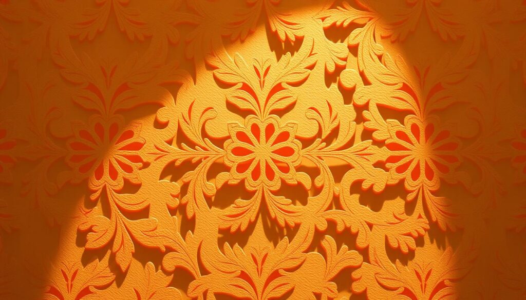 A delicate Mexican papel picado pattern, its intricate paper cutouts dancing across the canvas, casting soft shadows that hint at the rich cultural heritage they represent. The design is rendered with meticulous detail, the crisp edges and fluid lines showcasing the skilled craftsmanship of this traditional folk art form. Warm, earthy tones evoke the vibrant hues of Mexico, while the composition maintains a sense of elegance and balance. Lighting is natural and diffused, highlighting the delicate, lace-like quality of the pattern. The overall impression is one of cultural pride and artistic mastery, a fitting representation of the Mexican folk art inspiration for this captivating tattoo design.