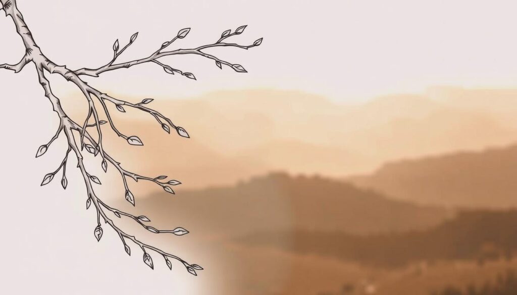 A delicately crafted memorial tattoo design for a beloved brother. In the foreground, a detailed line art sketch of interwoven branches and leaves, symbolizing the unbreakable bond between siblings. The middle ground features a central element, perhaps a portrait or a meaningful symbol, rendered in a soft, painterly style and bathed in warm, golden lighting. In the background, a muted, atmospheric landscape evokes a sense of tranquility and contemplation. The overall composition strikes a balance between the intricate details and the serene, contemplative mood, capturing the essence of a sibling's enduring legacy.