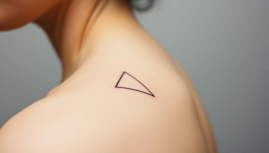 A minimalist tattoo design featuring a simple, elegant line-work pattern. The foreground depicts a minimalist geometric shape, such as a triangle or circle, delicately inked in a thin, continuous line. The middle ground showcases the intricate, minimalist details of the design, with clean, precise strokes and subtle shading. The background is a plain, neutral tone, allowing the tattoo to stand out with understated sophistication. The lighting is soft and diffused, highlighting the minimalist aesthetic and creating a sense of tranquility and balance. The camera angle is close-up, emphasizing the refined, delicate nature of the tattoo design. A minimalist tattoo design featuring a simple, elegant line-work pattern. The foreground depicts a minimalist geometric shape, such as a triangle or circle, delicately inked in a thin, continuous line. The middle ground showcases the intricate, minimalist details of the design, with clean, precise strokes and subtle shading. The background is a plain, neutral tone, allowing the tattoo to stand out with understated sophistication. The lighting is soft and diffused, highlighting the minimalist aesthetic and creating a sense of tranquility and balance. The camera angle is close-up, emphasizing the refined, delicate nature of the tattoo design.