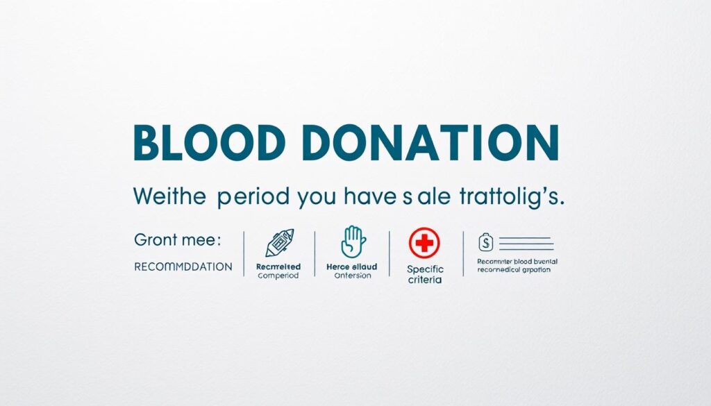 A sleek, modern infographic on a clean, minimalist background. In the foreground, a simple yet informative illustration depicting the recommended blood donation waiting period after getting a tattoo. The design features bold, legible typography and a color palette of muted blues and grays, conveying a sense of authority and professionalism. In the middle ground, a series of stylized icons and data visualizations highlighting the key guidelines, such as the recommended waiting time and specific criteria. The background is subtly textured, creating depth and visual interest without distracting from the main content. Soft, diffused lighting casts a subtle glow, reinforcing the trustworthy, medical aesthetic. The overall composition strikes a balance between informative clarity and aesthetic appeal.