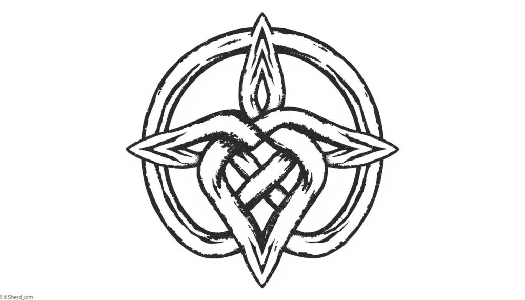 Generate an image of a Dara Knot Celtic tattoo design.