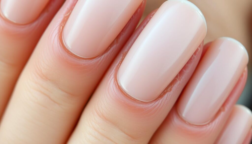 Highly detailed close-up shot of a set of press-on nails in natural lighting, showcasing their longevity and durability. The nails are in various stages of wear, with some appearing freshly applied and others showing subtle signs of use, such as minor chipping or slight lifting at the edges. The nails are rendered in a range of neutral, muted tones that complement the skin tone. The lighting is soft and flattering, accentuating the texture and finish of the nails. The composition places the nails in the center of the frame, filling the majority of the image and allowing the viewer to closely examine their condition. The overall mood is one of a practical, informative demonstration of how long press-on nails can last. Highly detailed close-up shot of a set of press-on nails in natural lighting, showcasing their longevity and durability. The nails are in various stages of wear, with some appearing freshly applied and others showing subtle signs of use, such as minor chipping or slight lifting at the edges. The nails are rendered in a range of neutral, muted tones that complement the skin tone. The lighting is soft and flattering, accentuating the texture and finish of the nails. The composition places the nails in the center of the frame, filling the majority of the image and allowing the viewer to closely examine their condition. The overall mood is one of a practical, informative demonstration of how long press-on nails can last.