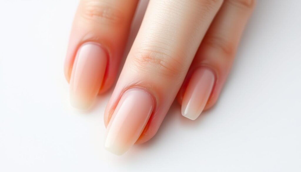 Highly detailed, hyper-realistic image of press-on nails showcasing their benefits. The nails are displayed on a clean, white background, with perfect lighting and focus, allowing the viewer to clearly see their features. The nails are a natural-looking shade, with a glossy, well-manicured finish. The scene conveys a sense of simplicity and elegance, highlighting the convenience and versatility of press-on nails. The image should capture the key advantages of using press-on nails, such as their quick application, long-lasting wear, and ease of removal. Highly detailed, hyper-realistic image of press-on nails showcasing their benefits. The nails are displayed on a clean, white background, with perfect lighting and focus, allowing the viewer to clearly see their features. The nails are a natural-looking shade, with a glossy, well-manicured finish. The scene conveys a sense of simplicity and elegance, highlighting the convenience and versatility of press-on nails. The image should capture the key advantages of using press-on nails, such as their quick application, long-lasting wear, and ease of removal.