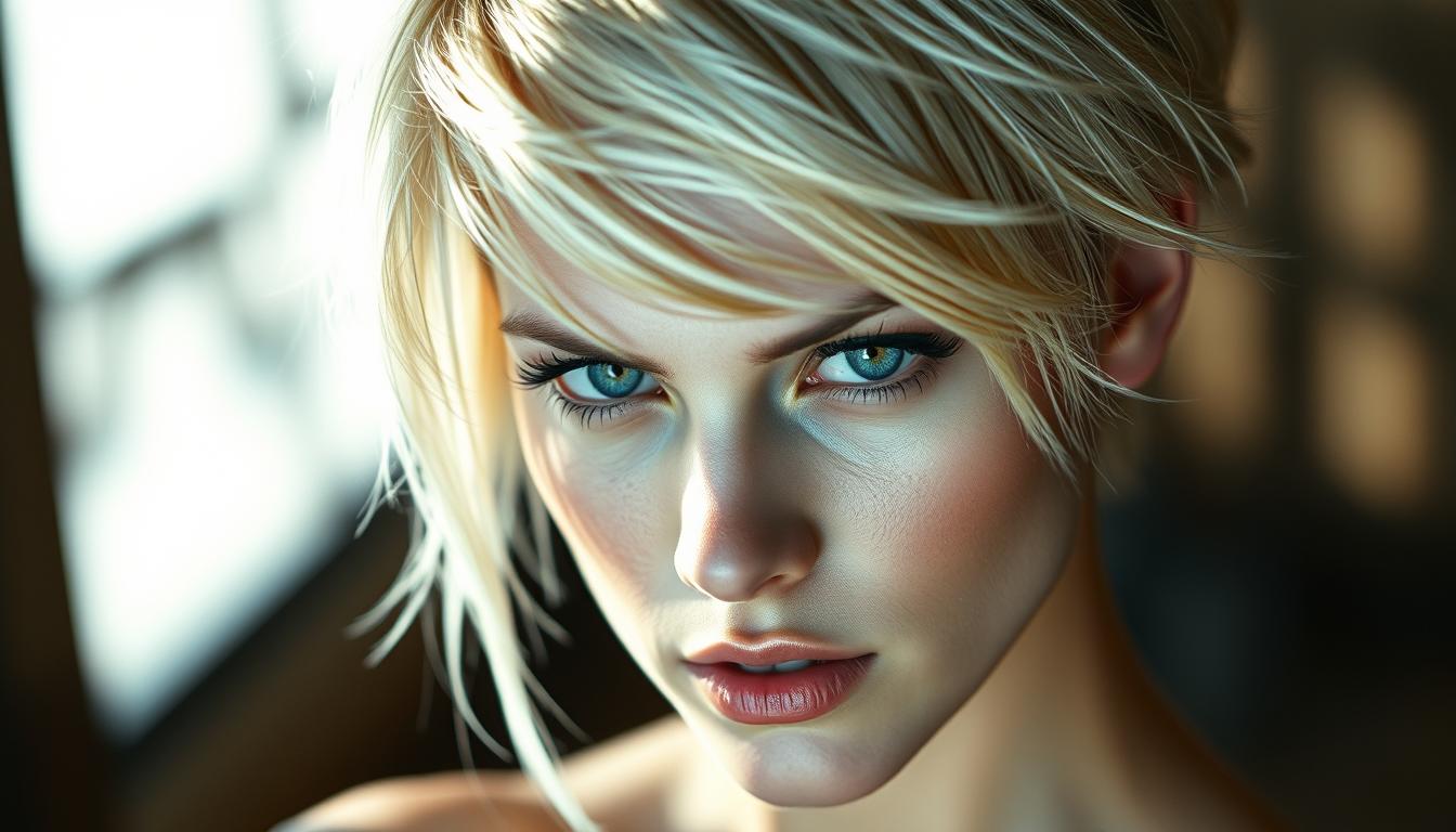 blonde wolf cut