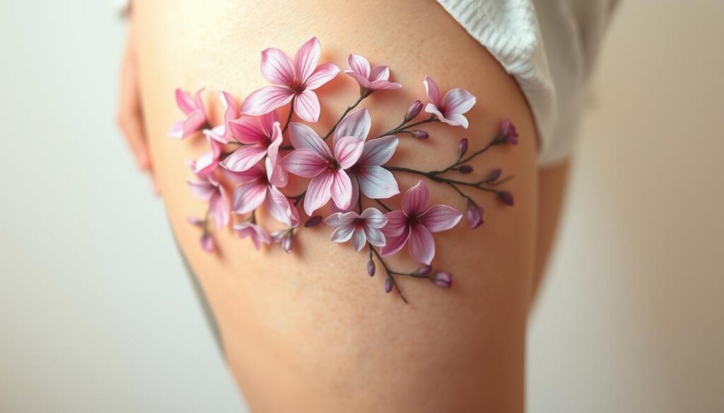 easy cute simple thigh tattoos
