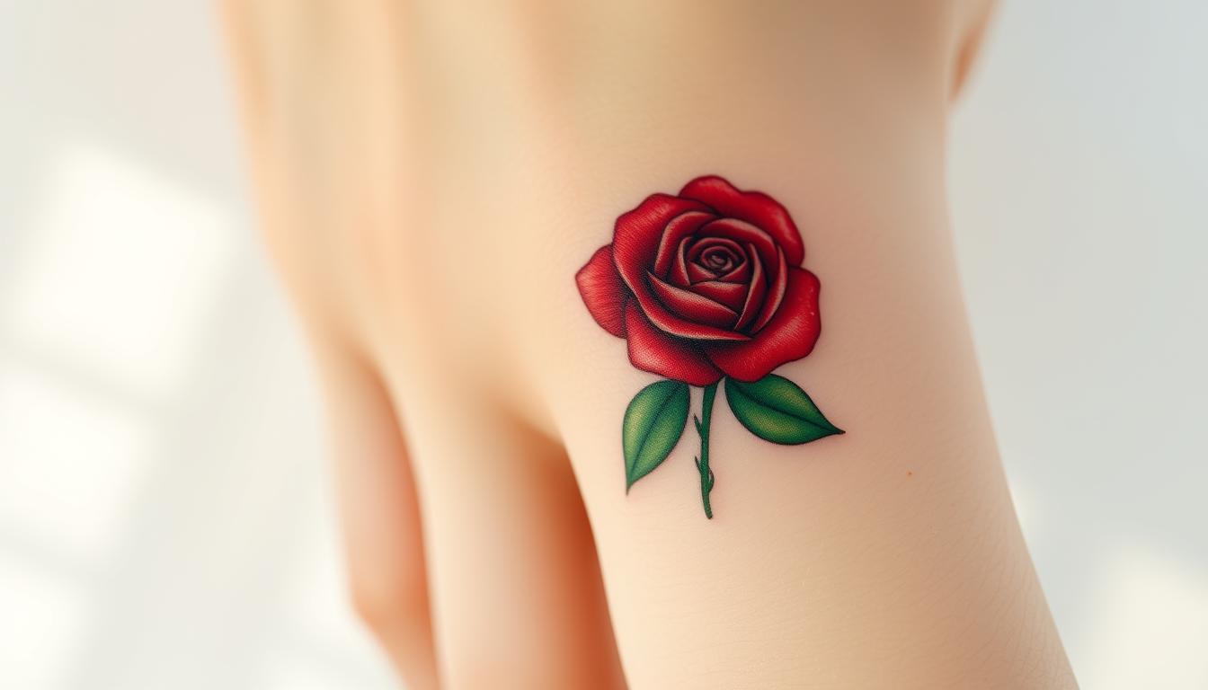 flower hand tattoo