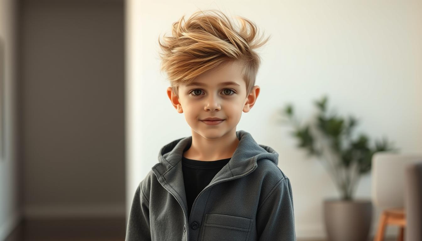 fluffy hair wolf cut boy