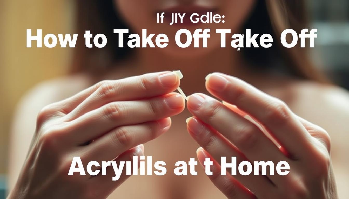 how to take off acrylic nails at home