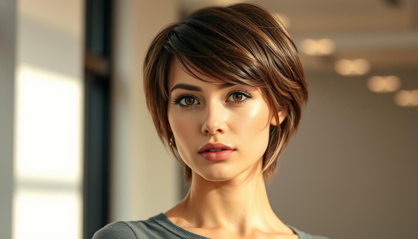 short wolf cut female