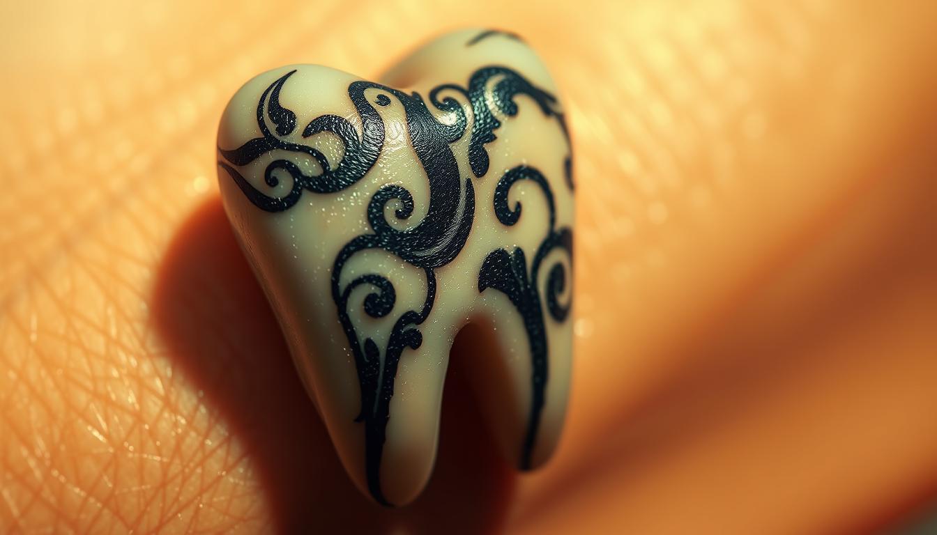 tooth tattoo