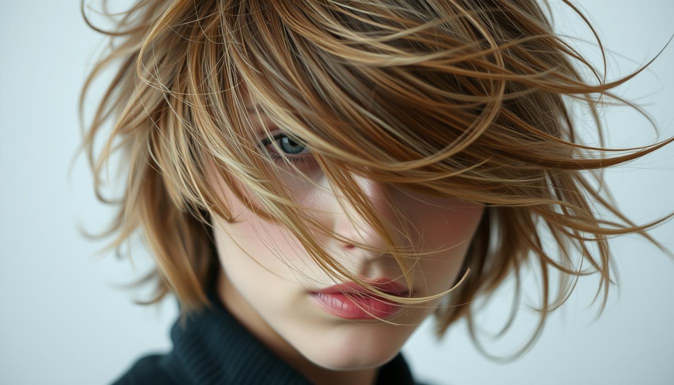 unstyled wolf cut