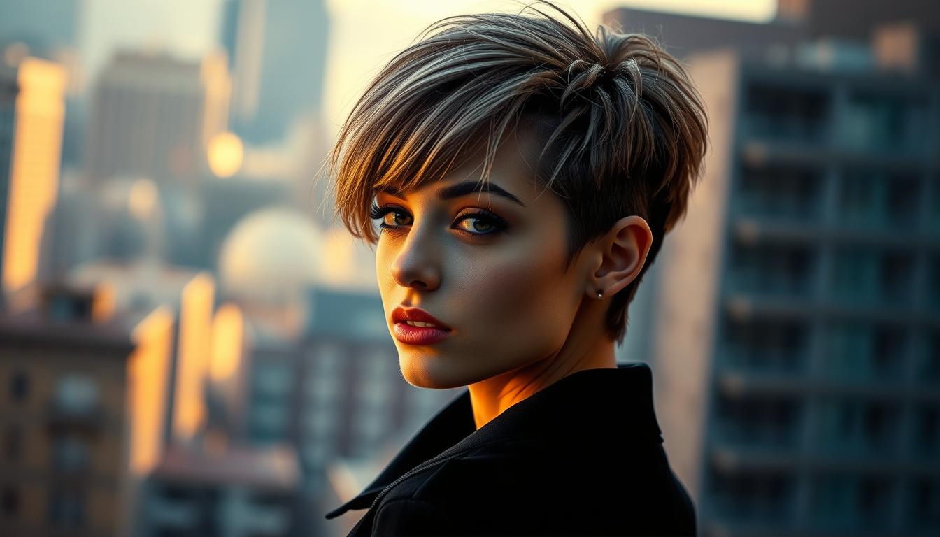 wolf cut no bangs
