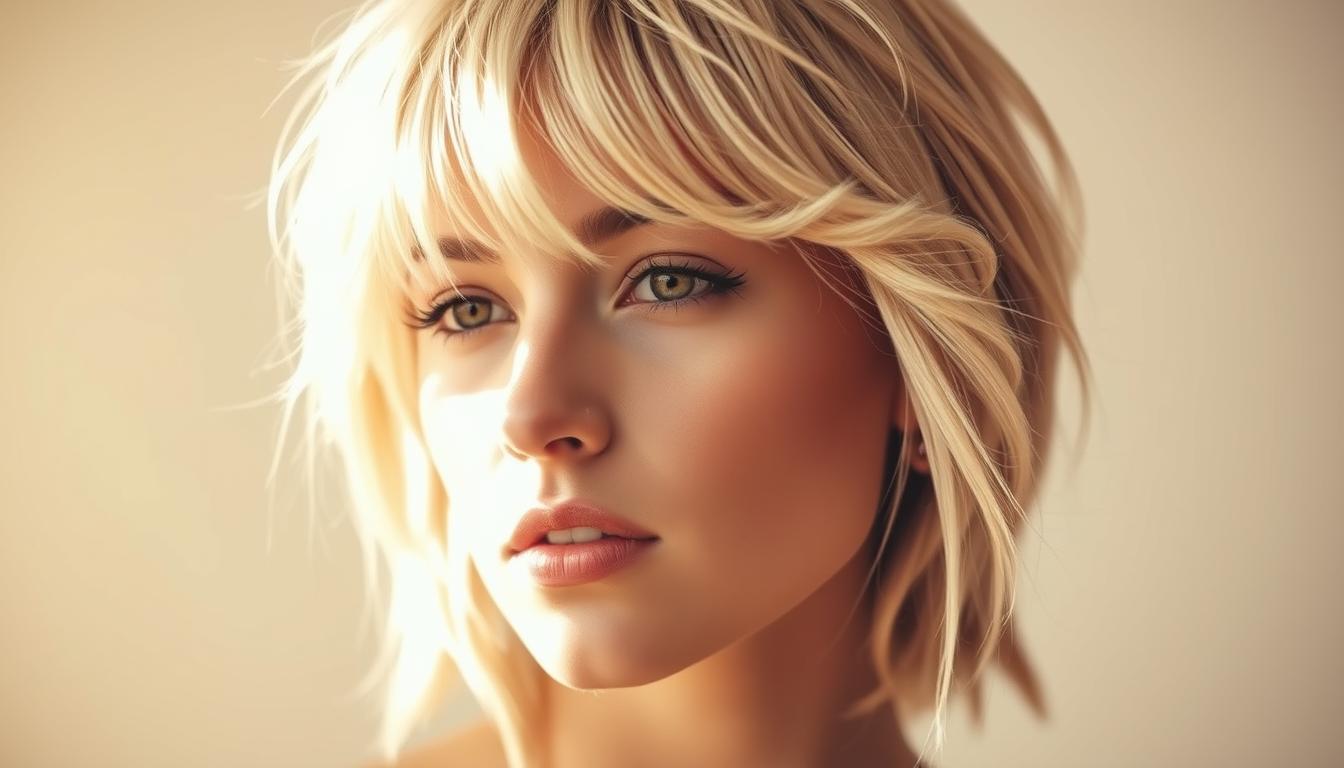 wolf cut with bangs