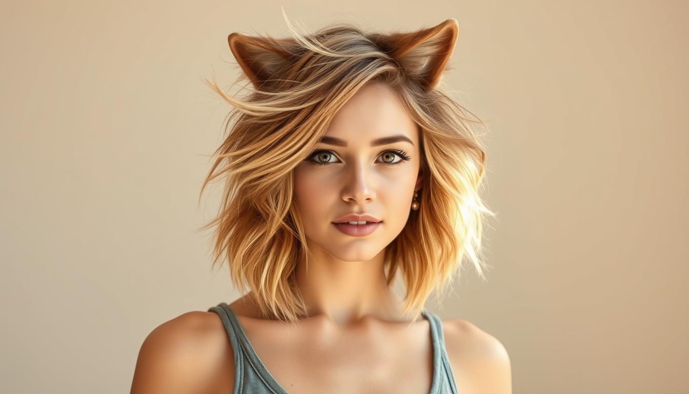 wolf cut women