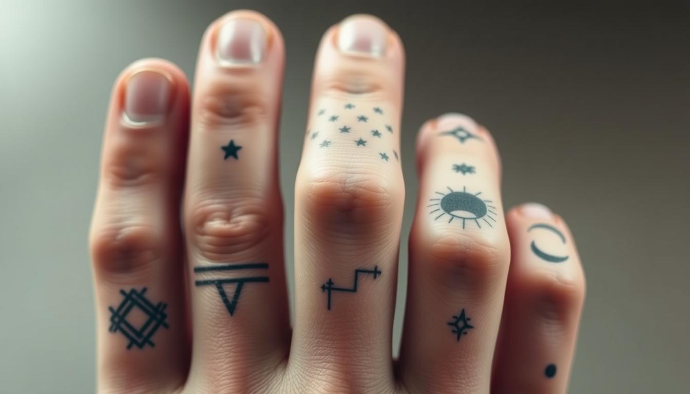 finger tattoos men