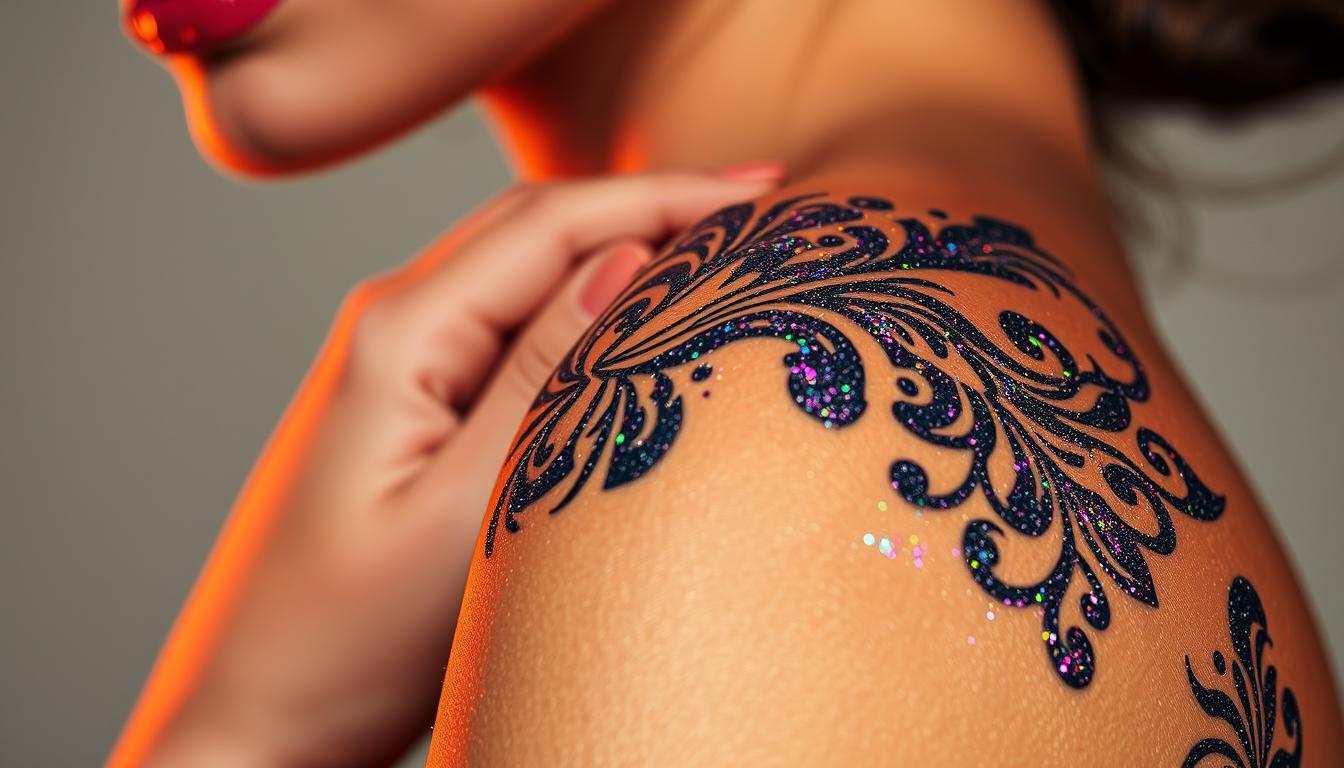 Shine On with Our Custom Glitter Tattoos Designs