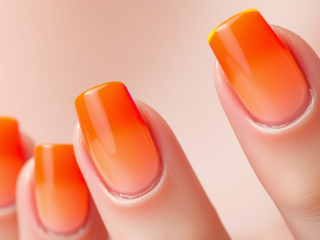 Neon French tip nail design for summer in bright colors